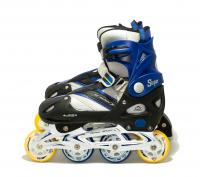 Роликовые коньки раздвижные 40-43 черно-синие