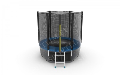 Батут с внешней сеткой и лестницей EVO JUMP External 6ft (Blue)