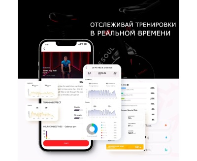 Велотренажер Yesoul Smart M1 WHITE с нагрудным пульсометром